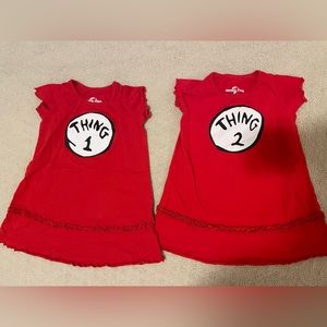 Thing 1 Thing 2 dress set (size 3T)